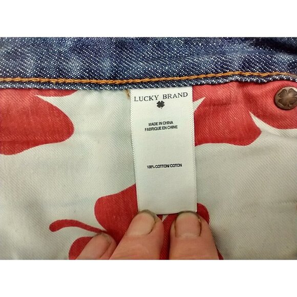 Lucky Brand 221 Original Straight Blue Cotton Denim Jeans 38 x 32 NICE - Picture 9 of 13